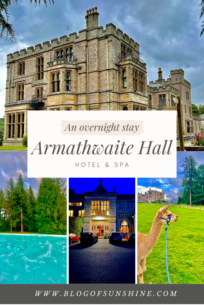 An overnight stay at Armathwaite Hall, Hotel and Spa in the Lake District