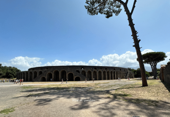 Pompeii Amphitheatre Oldest Roman Arena Outside View