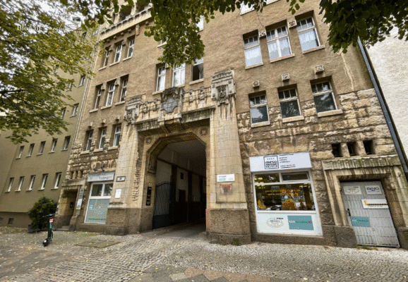 Historic chemist shop in Berlin featured as a filming location in the movie 'The Invisibles,' depicting Jewish resistance during World War II.