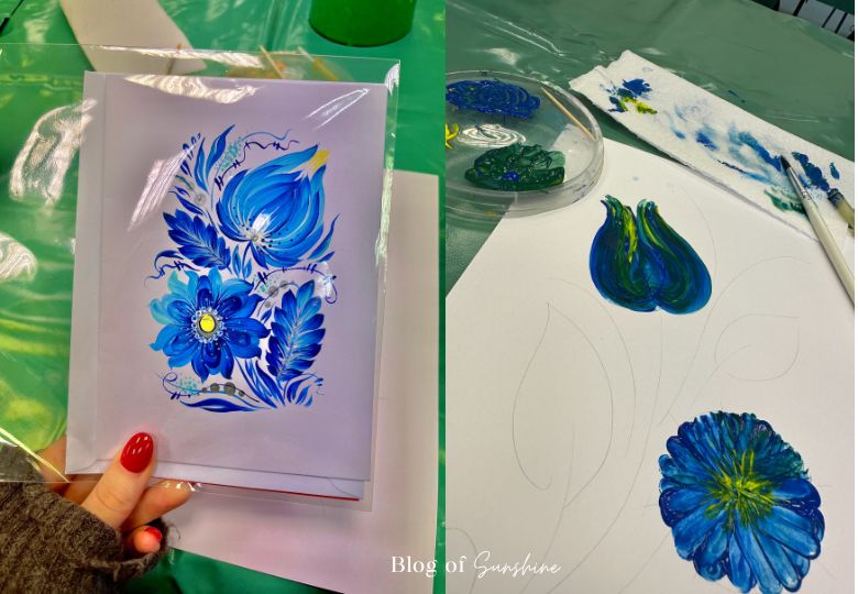Ukrainian Petrykivka painting activity at Cliffe Castle Museum