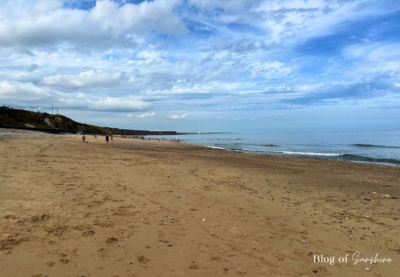 Seaham Beach on the Durham Heritage Coast with golden sand and sea views