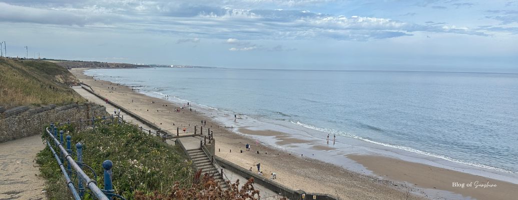 View of Seaham Hall Beach on the Durham coast, famous for sea glass, featured in Northern England day trips guide