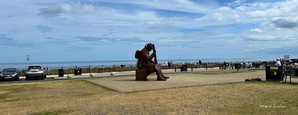 The Tommy Statue in Seaham, a World War One memorial overlooking the Durham coast, popular attraction featured in Things to Do in Seaham guide